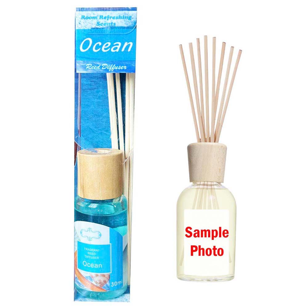 Ocean Reeds Diffuser - Room Refreshing Scents - Fragrant 30ml + 6 Rattan Sticks