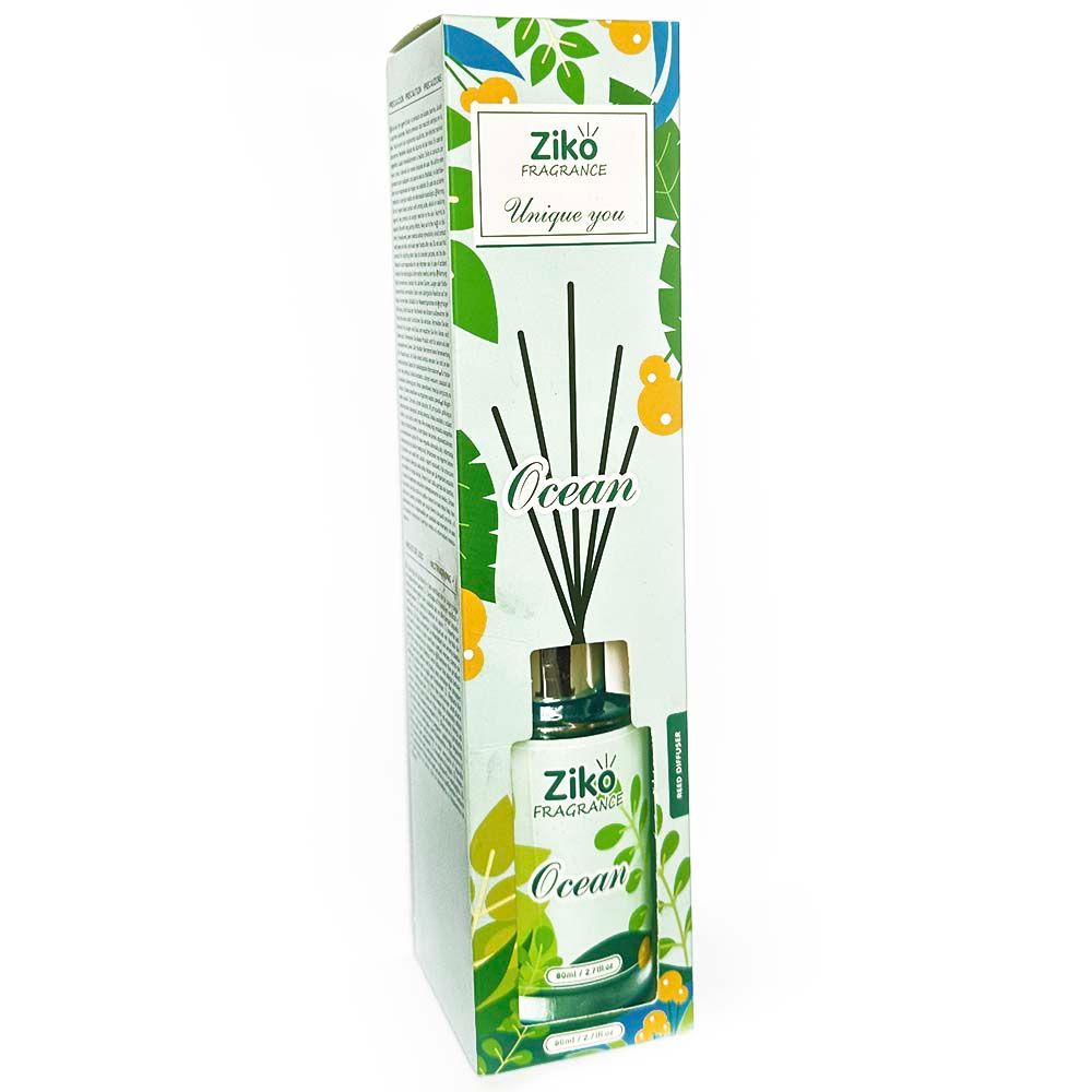 80ml Ziko Fragrance Ocean Reed Diffuser with Sticks - A Luxurious Home, Office Aromatherapy Experience