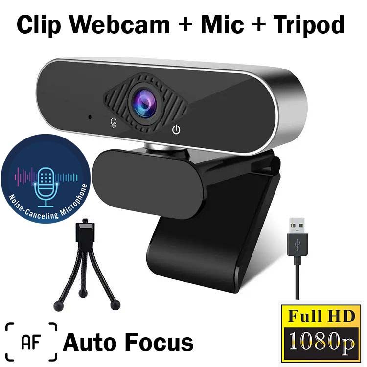 Full HD Webcam 1080P Web Camera with Microphone,Plug and Play USB Computer Camera for Desktop Laptop, Video Conferencing Skype/Zoom/YouTube Calling Gaming with Noise Canceling Live Streaming