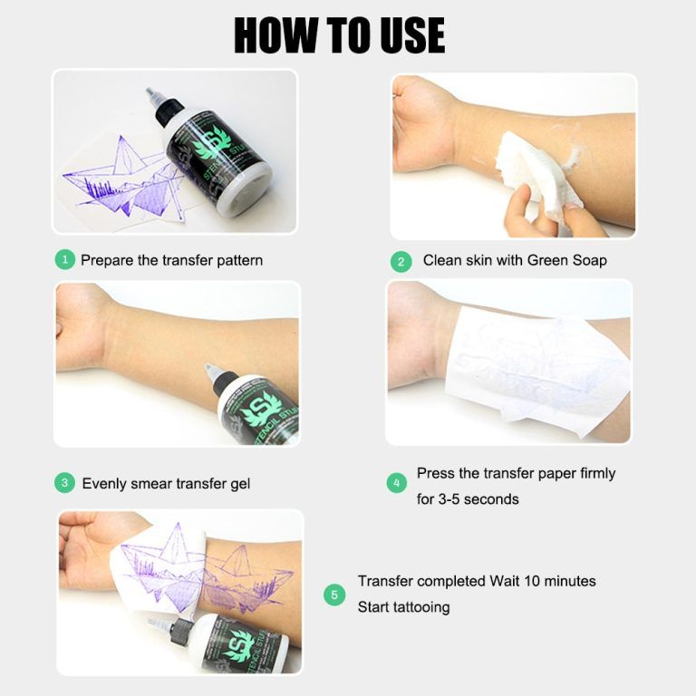 Stencil Stuff Professional Tattoo Thermal Transfer Solution Bottle Application High Quality American Template Paint Ink Cream Lotion Safe for Most Skins