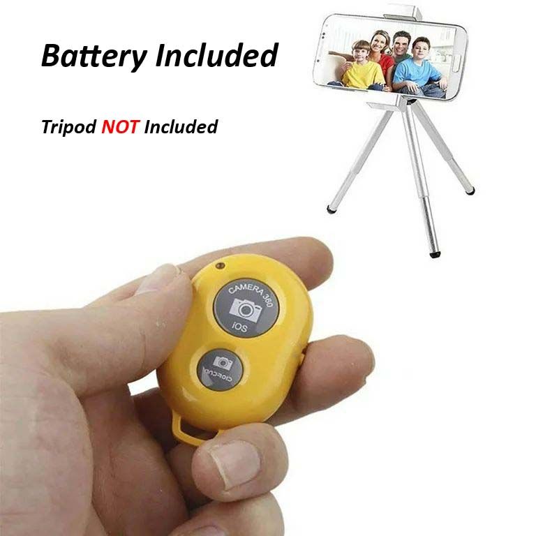 Wireless Bluetooth Remote Shutter, Selfie Stick Camera Control for Smartphone, Compatible with iPhone, Samsung Galaxy, Camera, iOS, Android Cellphone and Tablets Devices