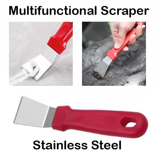 Professional Glue Curved Multi-Scraper Tool, Oven Fridge Wallpaper, Induction Hob, Stoves, None-Scratches Putty for Kitchen Cleaning, for Fast Paint Removal Gum Fume Ice Shovel Defrosting  Refrigerato