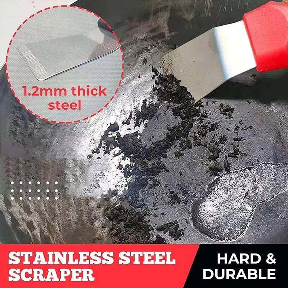 Professional Glue Curved Multi-Scraper Tool, Oven Fridge Wallpaper, Induction Hob, Stoves, None-Scratches Putty for Kitchen Cleaning, for Fast Paint Removal Gum Fume Ice Shovel Defrosting  Refrigerato