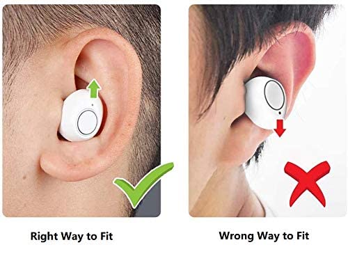 Jinghao Hearing Aids A39 Rechargeable Ear Amplifier Portable Charger Case Upgrade Version ITE White with Intelligent Low-Noise(Cancelling) Digital Sound Voice Mini