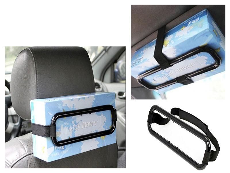 CarSun Car Tissue Paper Box Holder Plastic and Elastic Napkin Hanging Organizer Device DIY 7x21cm C1055