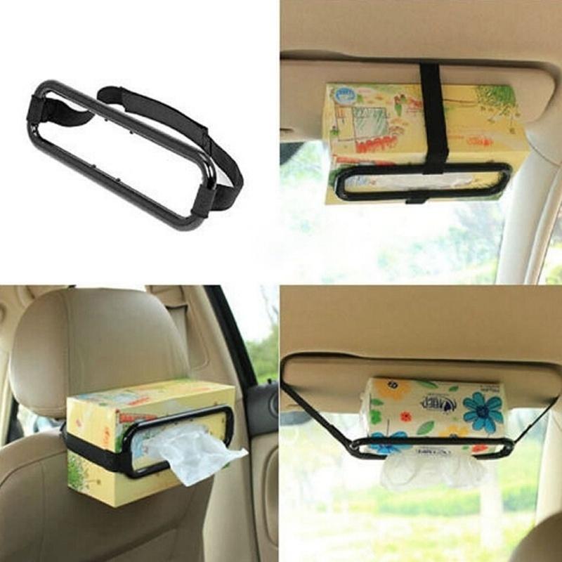 CarSun Car Tissue Paper Box Holder Plastic and Elastic Napkin Hanging Organizer Device DIY 7x21cm C1055