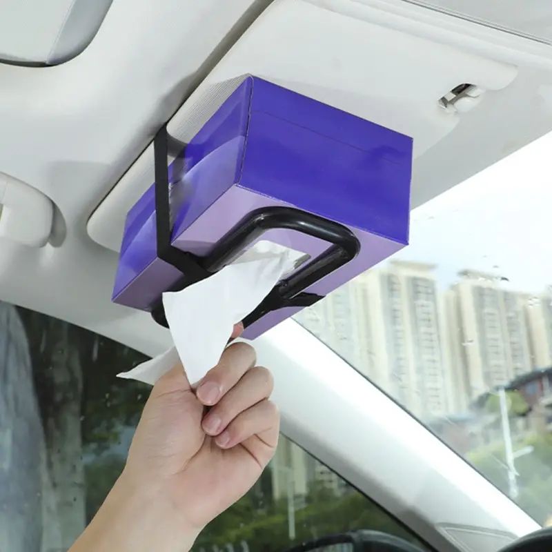 CarSun Car Tissue Paper Box Holder Plastic and Elastic Napkin Hanging Organizer Device DIY 7x21cm C1055