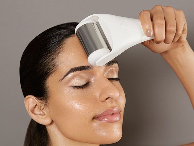 Ice Roller for Face, Neck Body - Facial Stainless Steel Freezing Cold Massage Rolling for Puffiness, Depuffing Eyes, Headaches, Redness,  Muscle Pain, Skin Pores - Spa Accessories & Self Care Gift for