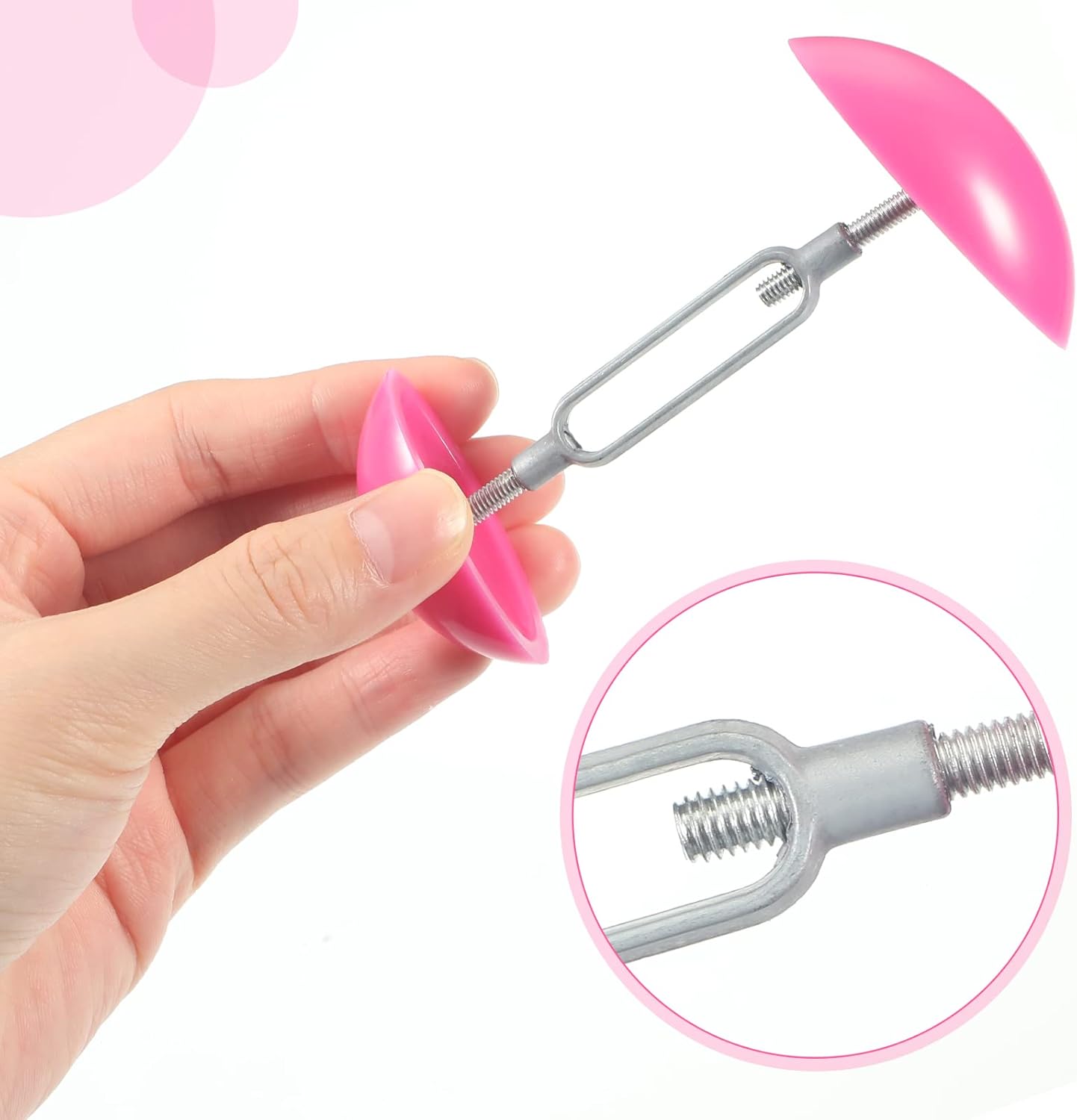 2pcs(1Pair) Mini Shoe Stretchers Women Wide Feet Expander Widener Non Slip Shoe Trees for Women Men Shoes High Heel Adjustable(Pink)