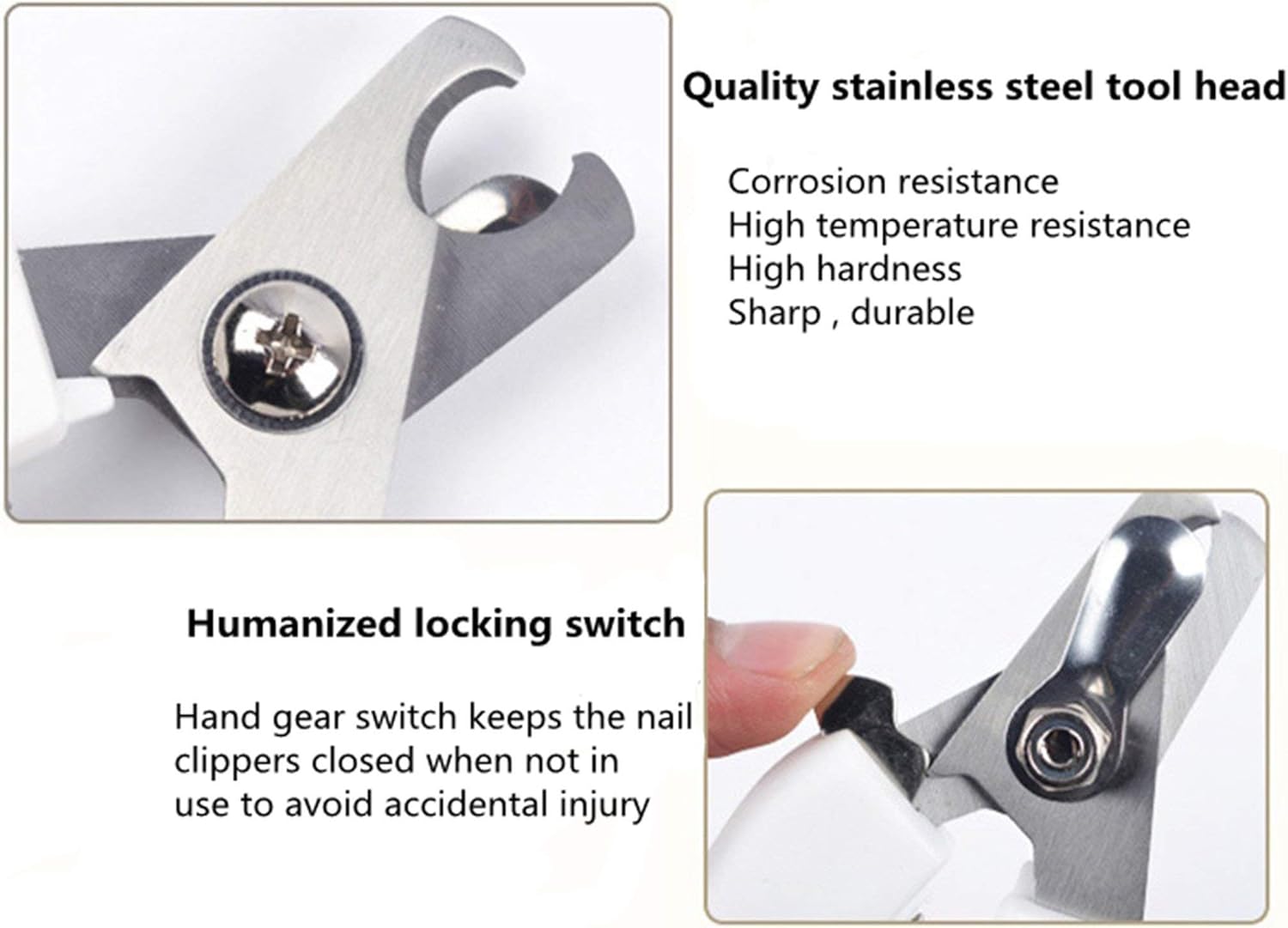 Dog Nail Clippers + File, Claw Clippers & Comfortable Non-Slip Handle Cat Pet Trimmer Metal Puppy Kitten Professional and Safe for Birds, Hedgehogs