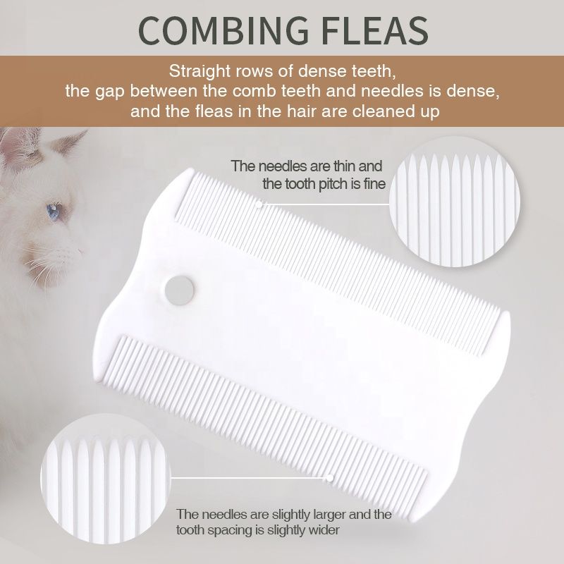 3pcs per Pack Pet Flea Comb for Cats Dogs Fine Lice & Nits Professional Grooming for Children and Adults Plastic with Fine Teeth Double Sided Groomer Anti-Flea Louse and Tick