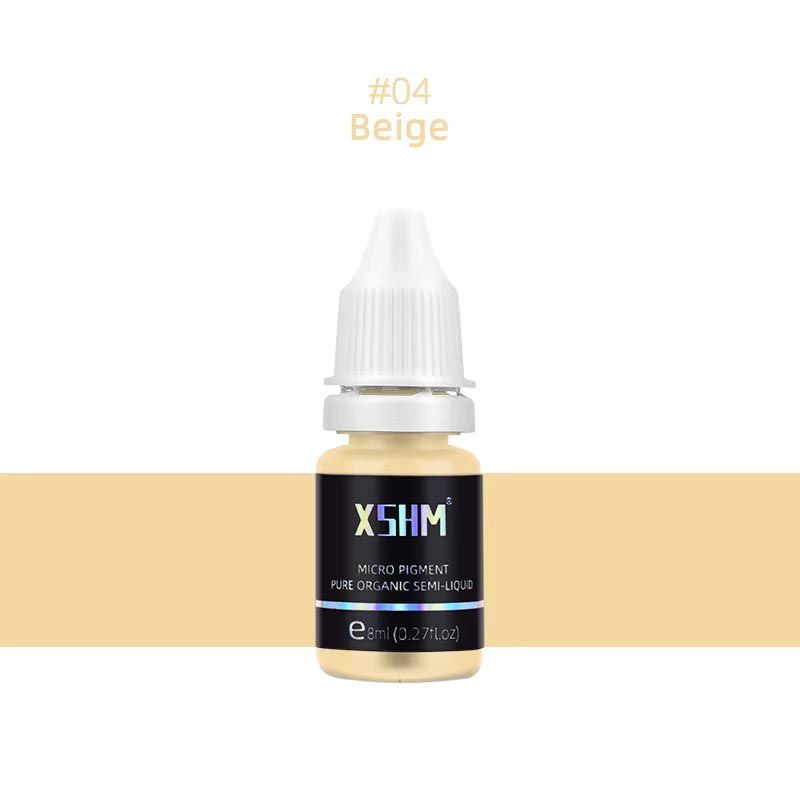Beige Micro-Blading Pigment XSHM 8ml 0.27fl.oz Eyebrow Lip Eyeliner Tattoo Natural Plant Ink  Semi Permanent Makeup Inks Lips Eye Line Colour Microblading