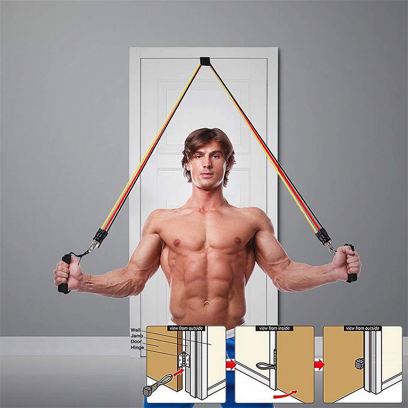 11Pcs/Set Latex Resistance Bands Crossfit Training Exercise Yoga Tubes Pull Rope Rubber Expander Elastic Bands Fitness