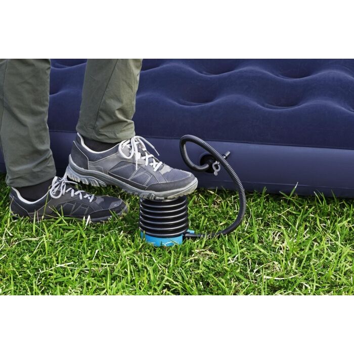 Bestway Air Step 300ml Manual Foot Air Pump for Floaters Tubes, Air Beds Mattresses, Rafts, Toys, and more. 3 Valve Adapters Flexible Hose