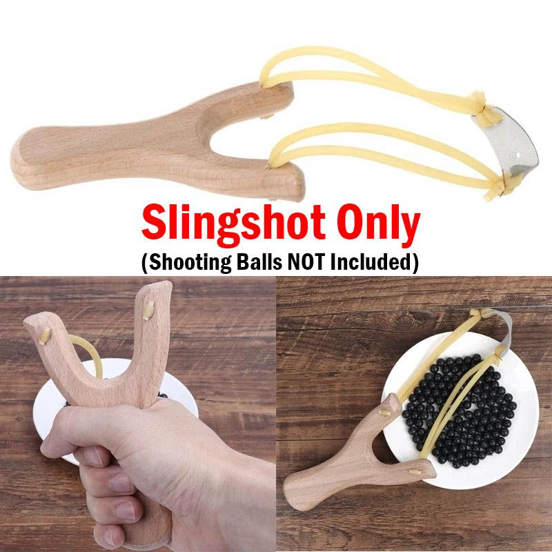 Natural Wooden Slingshot With Rubber Band Outdoor Hunting Sports Games Catapult Traditional Outdoor Shooting Toy Set Powerful Hunting for Sling shot Shooting Competitions Tirachinas