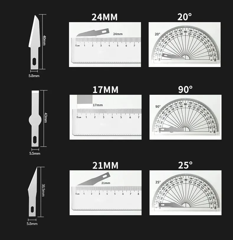 13Pcs Metal Carving Knife Pen Style Art Seal Cutting Manual Combination Paper Cuttings Non-Slip Gadget DIY Precision Repair Tool