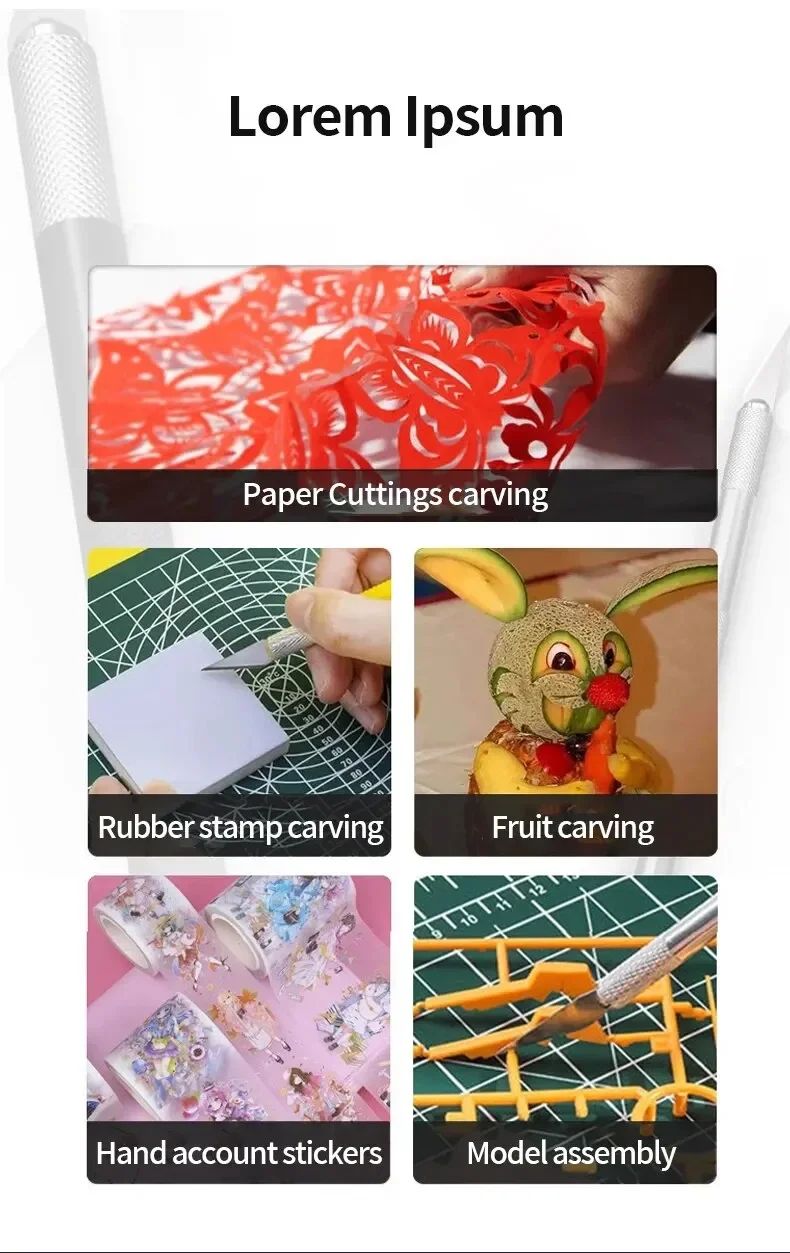 13Pcs Metal Carving Knife Pen Style Art Seal Cutting Manual Combination Paper Cuttings Non-Slip Gadget DIY Precision Repair Tool