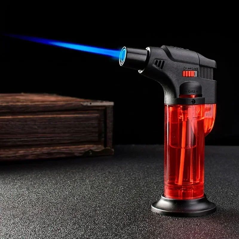 Butane Refillable Jet Flame Gun Torch Lighter, Windproof, Safe, Multi Utility Lighter for Candles, Fireplaces, Campfires, Grill