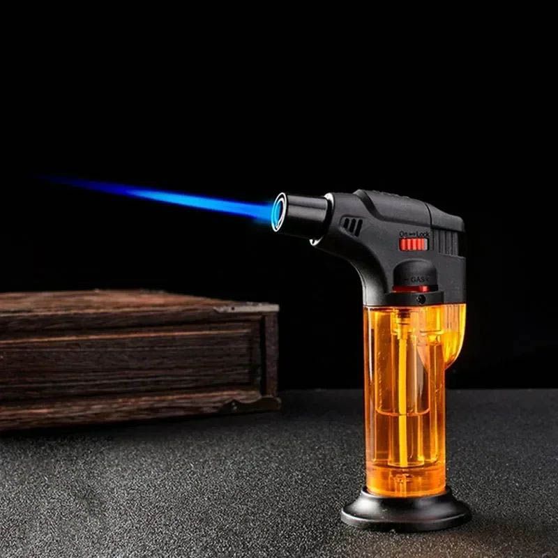 Flame Brazing Gun Windproof Turbo Butane Gas Refillable Adjustable Flame Jet Torch Cigar Lighter BBQ Ignition Spray Turbine Tools Smoking Accessories