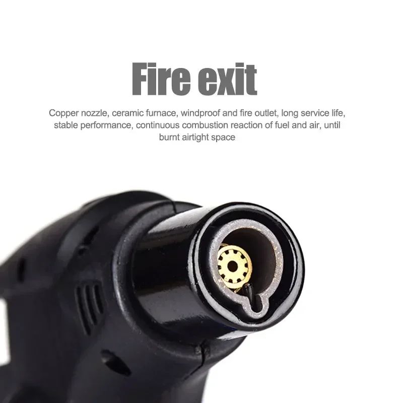 Flame Brazing Gun Windproof Turbo Butane Gas Refillable Adjustable Flame Jet Torch Cigar Lighter BBQ Ignition Spray Turbine Tools Smoking Accessories