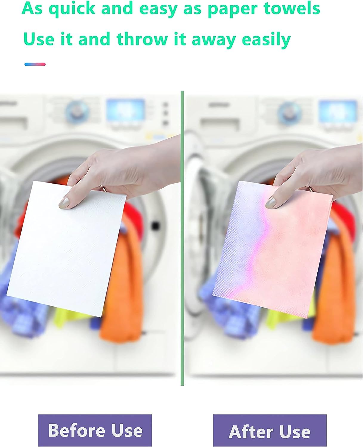 50pcs Anti-Dyeing Fabric Color Absorbing Paper, Cross-Resistant Anti-Staining Sheets Suces Clothing Absorbent Film, Colour & Dirt Catcher Household Washing Machine