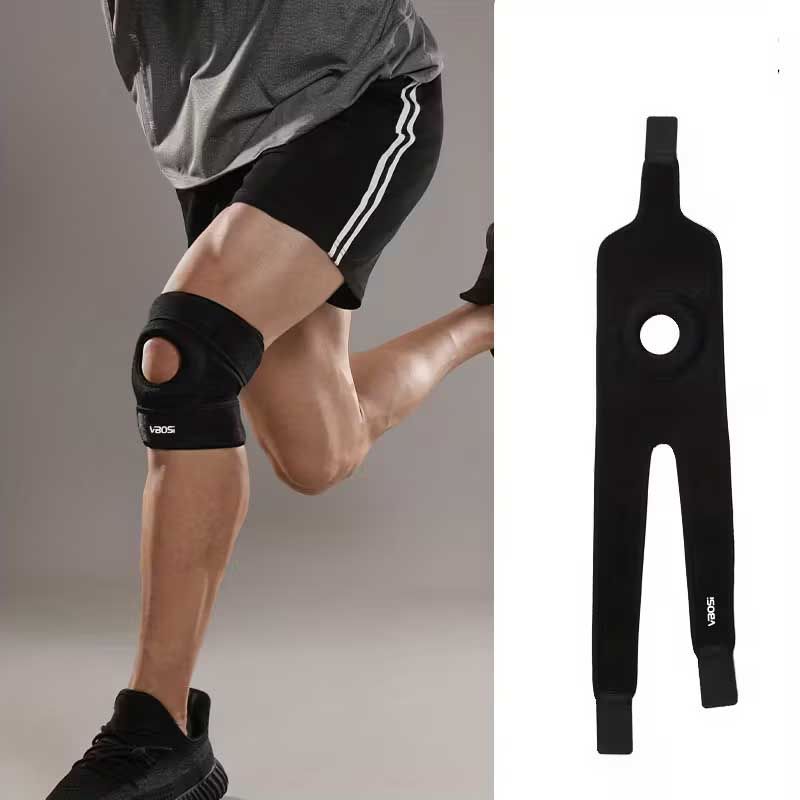 2pcs VBosi Knee Support Brace with Dual Strap Compression & Patella Power Weightlifting Gym Deadlift Workout Glutes - Adjustable Strap for Meniscus Protection, ACL/MCL Pain Relief - Breathable Neopren
