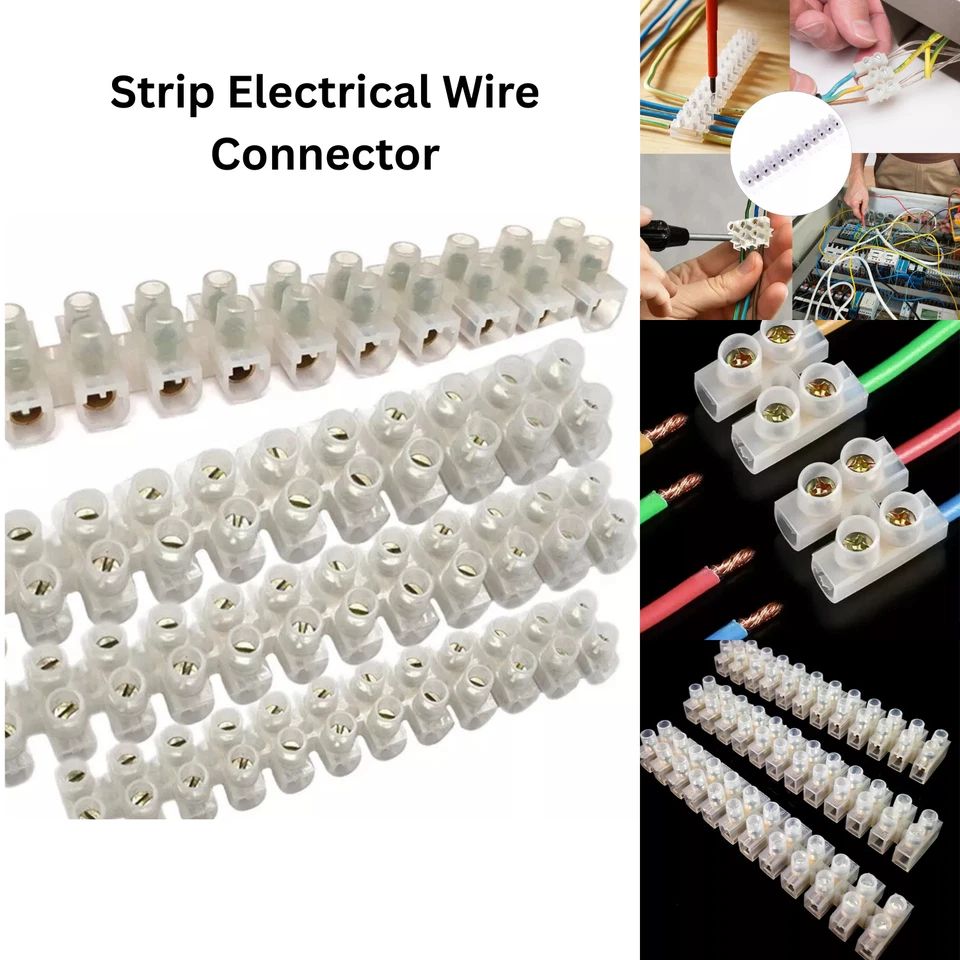 12 Way Connecting Terminals Cable Connector Strip Electrical Wire Terminal Block Connection Spring Lever Reusable 12 Point Screw Dual Row Electric Barrier