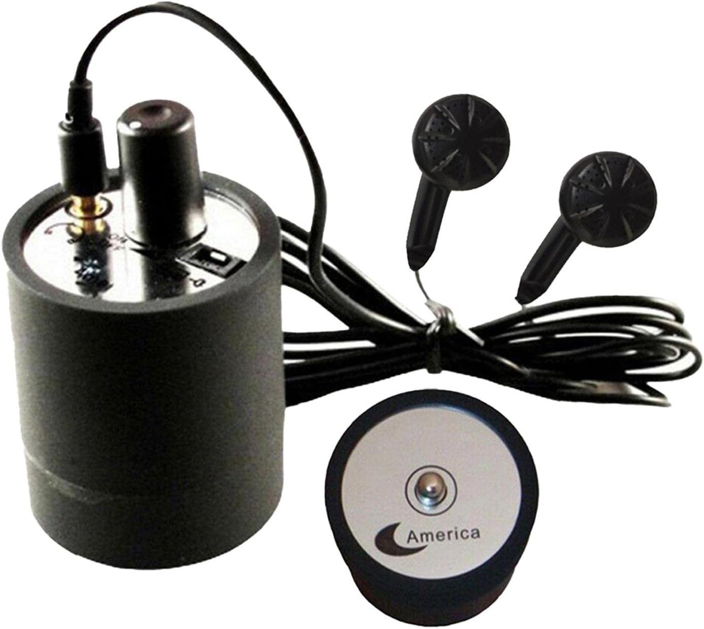 Listen Through Wall Microphone Audio Ear Listening Sound Water Oil Leakage Hearing Portable Detector High Strength Voice Bug Eavesdropping Spy Device Sound Amplifier