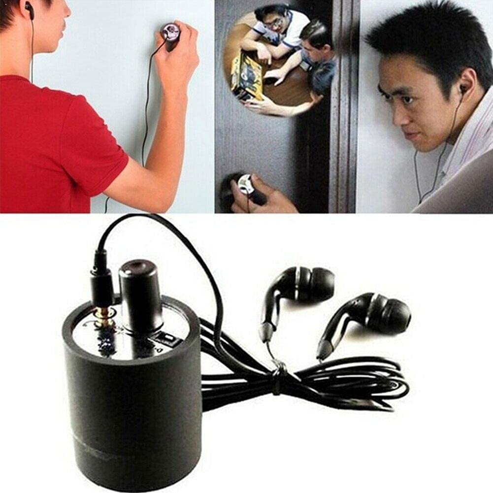 Listen Through Wall Microphone Audio Ear Listening Sound Water Oil Leakage Hearing Portable Detector High Strength Voice Bug Eavesdropping Spy Device Sound Amplifier