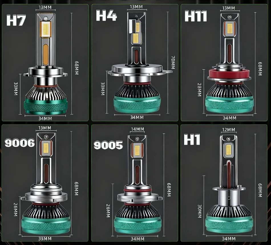 2pcs(1pair) 2200W LED H7 Car Headlight Bulbs Canbus K5C High Power 3000000LM 8590 Chip Turbo Fan Fog Light IP68 Waterproof