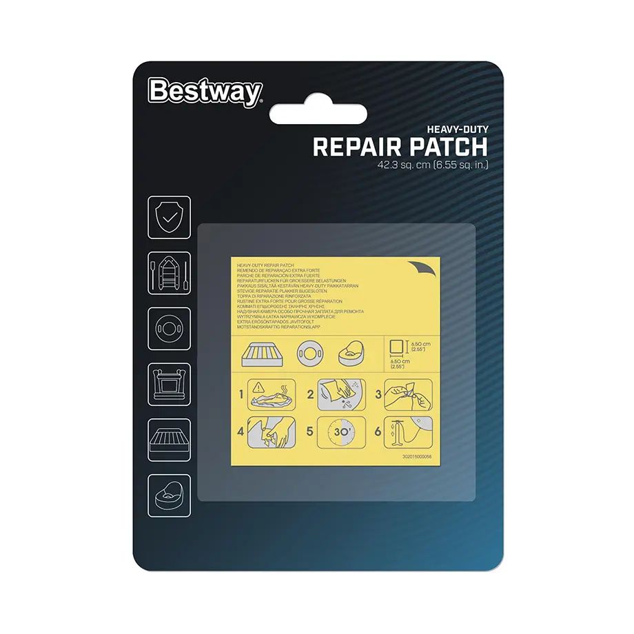 Bestway Pack of 10x Heavy Duty Repair Patch for Inflatables for Air Bed Mattress Adhesive Repair Patches Glue Paste Sticker
