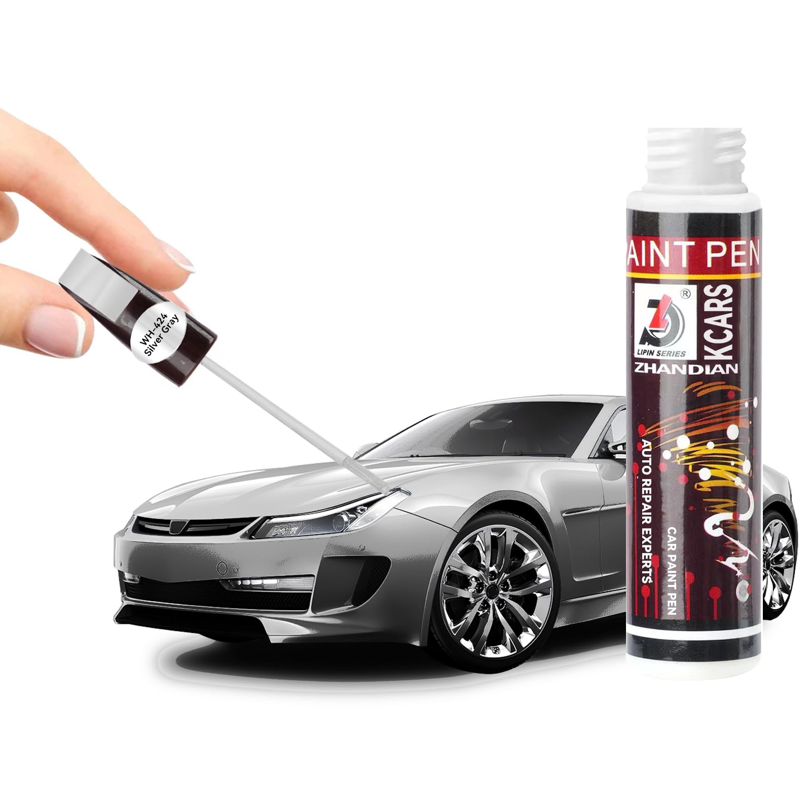 Professional Car Paint Touch-Up Pen Scratch Remover, Auto Repair Erase Scratches Paint Repair Brush Tool Multi-Colour Pens Refurbishment Removal Kit Filler Zhandian