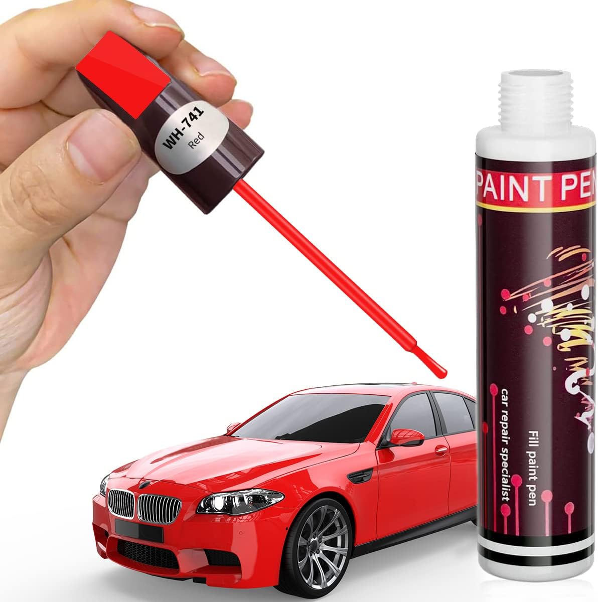 Professional Car Paint Touch-Up Pen Scratch Remover, Auto Repair Erase Scratches Paint Repair Brush Tool Multi-Colour Pens Refurbishment Removal Kit Filler Zhandian