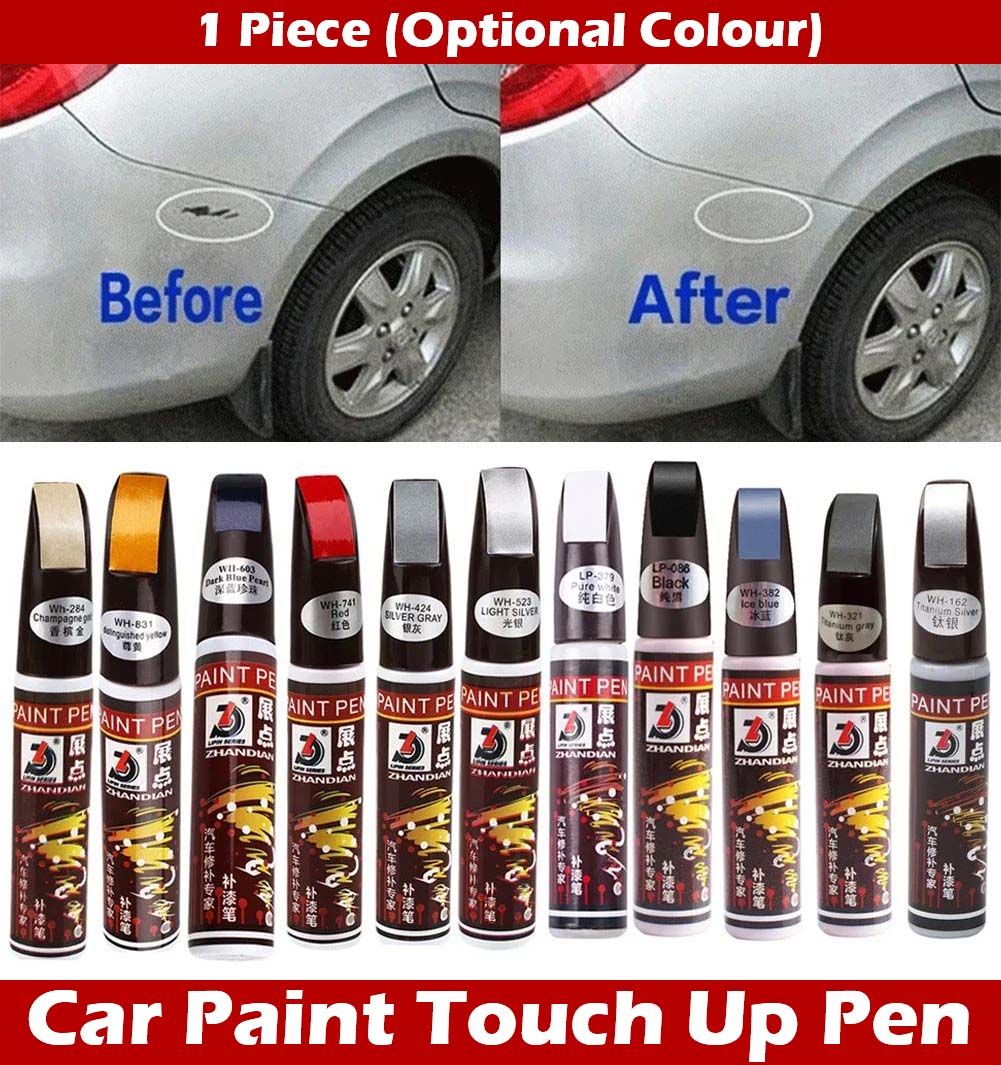 Professional Car Paint Touch-Up Pen Scratch Remover, Auto Repair Erase Scratches Paint Repair Brush Tool Multi-Colour Pens Refurbishment Removal Kit Filler Zhandian