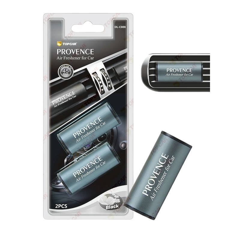 2pcs Luxurious Powerful Provence Car Diffuser Air Freshener - AC Vent Clip Perfume - Long Lasting Black Flavour Fragrance- DL-C088