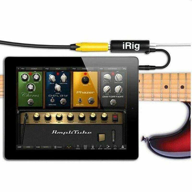 iRig-Compatible Guitar Interface Phone Audio Effects Recording Converter 3.5mm PC AMP Sound System for Iphone Ipad Ipod Touch IOS Amplifier