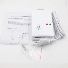 Gas Leak Detector Alarm Semiconductor Sensor House Cooking LPG Natural Gas Leaking Fire Safety Wall Mounted Easy Install Home Security