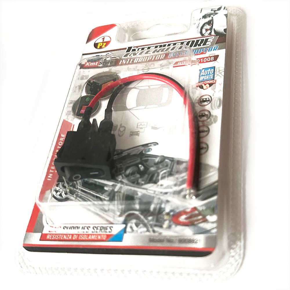 Car Mini ON and Off Rocker Switch 125VAC/10A 250VAC/6A Boat Type Toggle KCD1 Pre-Wired Black for Automotive Modified Button Electric Car Wiring Lights Horn Modification Motorcycle Small Supplies Serie