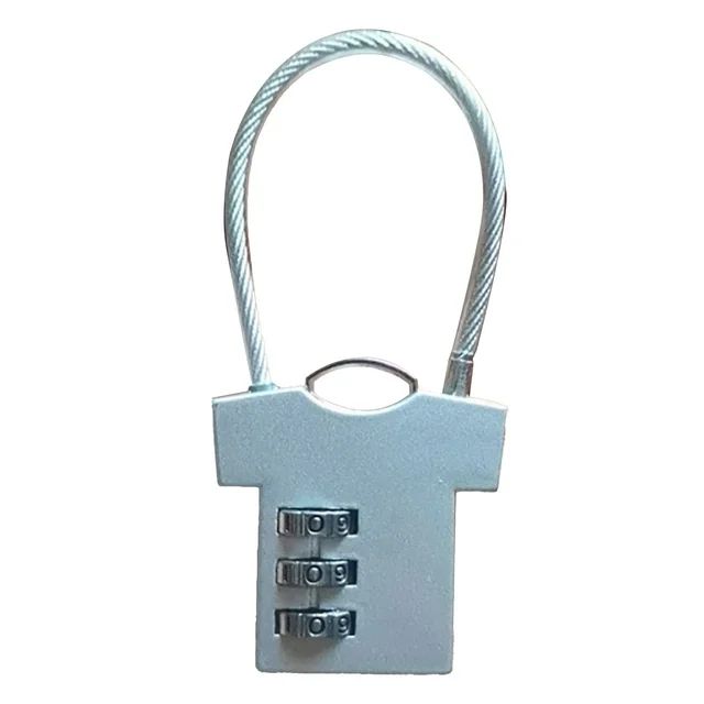 Cute Portable 3 Digit Combination Lock Zinc Alloy Clothes Shaped Padlock for Suitcase Filing Cabinet with Cable Luggage Travel, Gym, Locker, Suitcase
