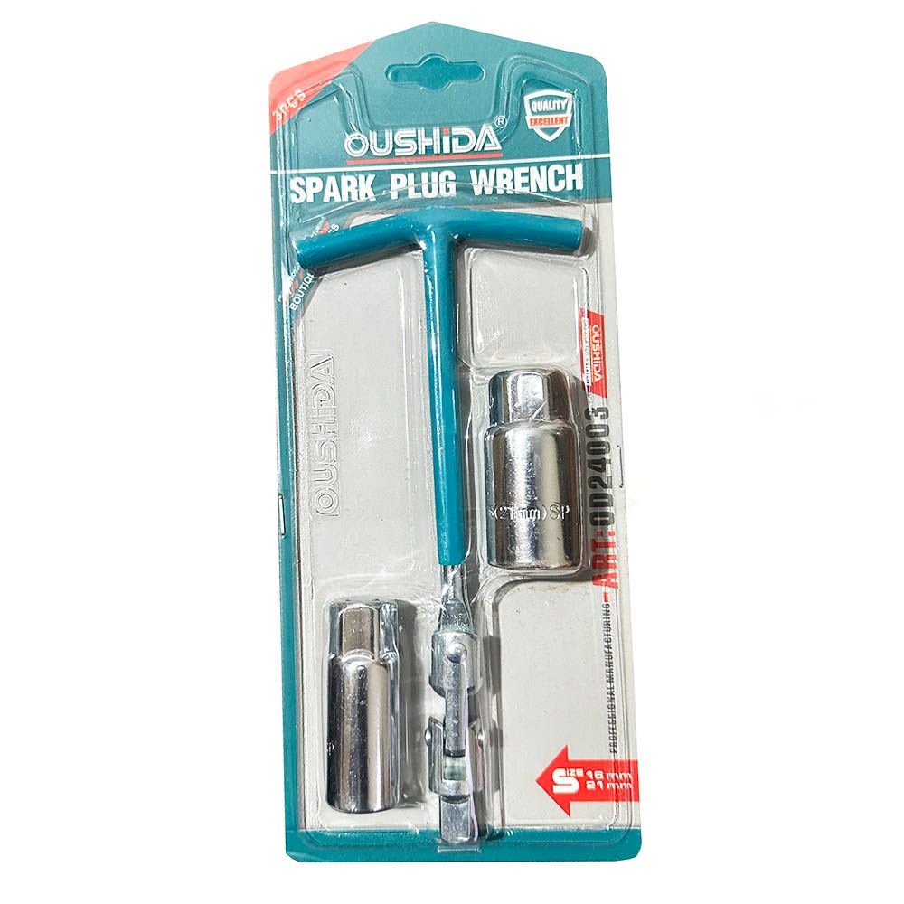 T-Bar Car Spark Plug Spanner Wrench 16mm 21mm Sockets Carbon Steel Flexible Swivel Joint T Handle Socket Removal Tool 360-Degree Rotation for Motorcycles Lawn Mowers RVs Cars Auto Vehicles Truck