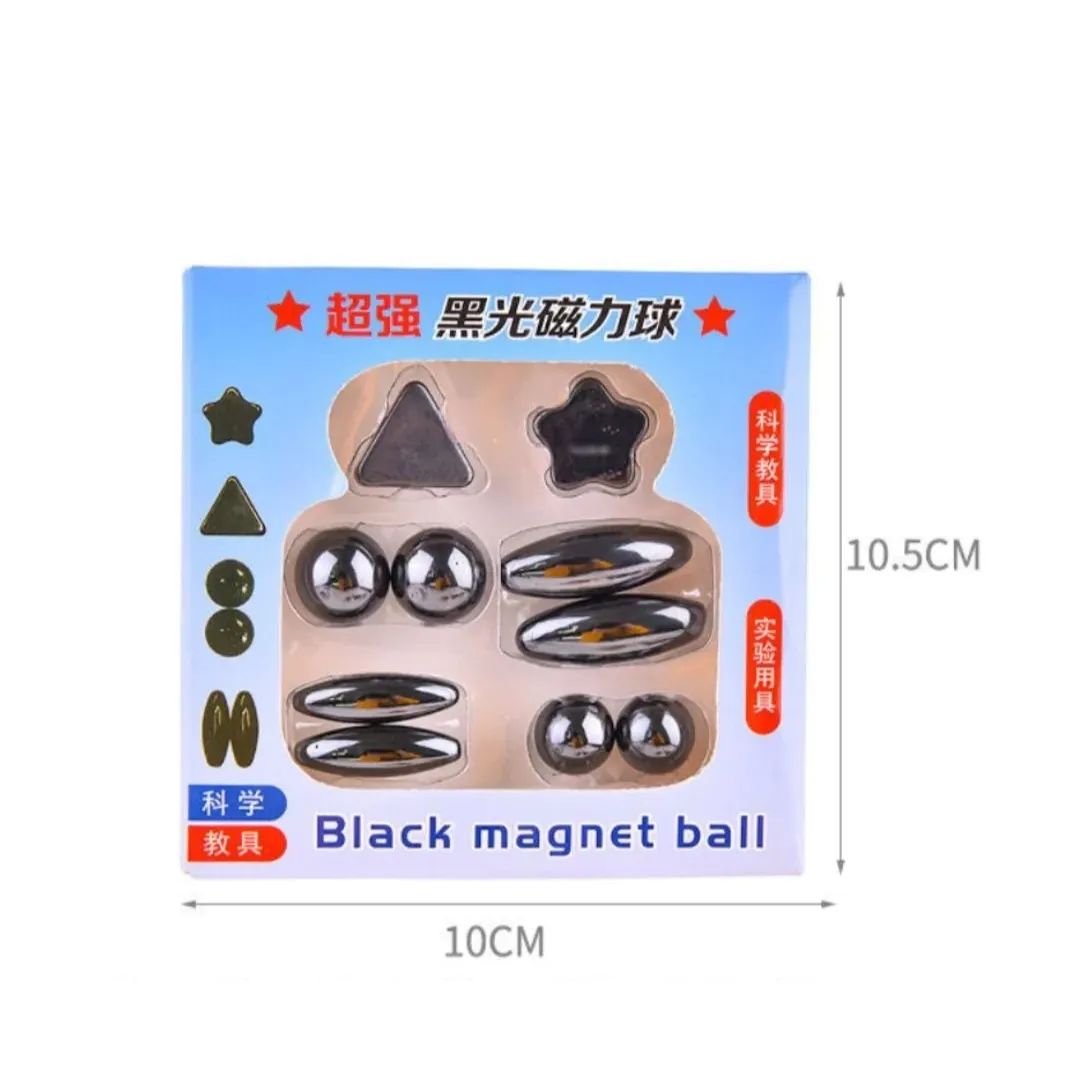 10 Pcs Magnet Set With Polished Black Magnetic Balls Toy Game for Kids Playing Fidget