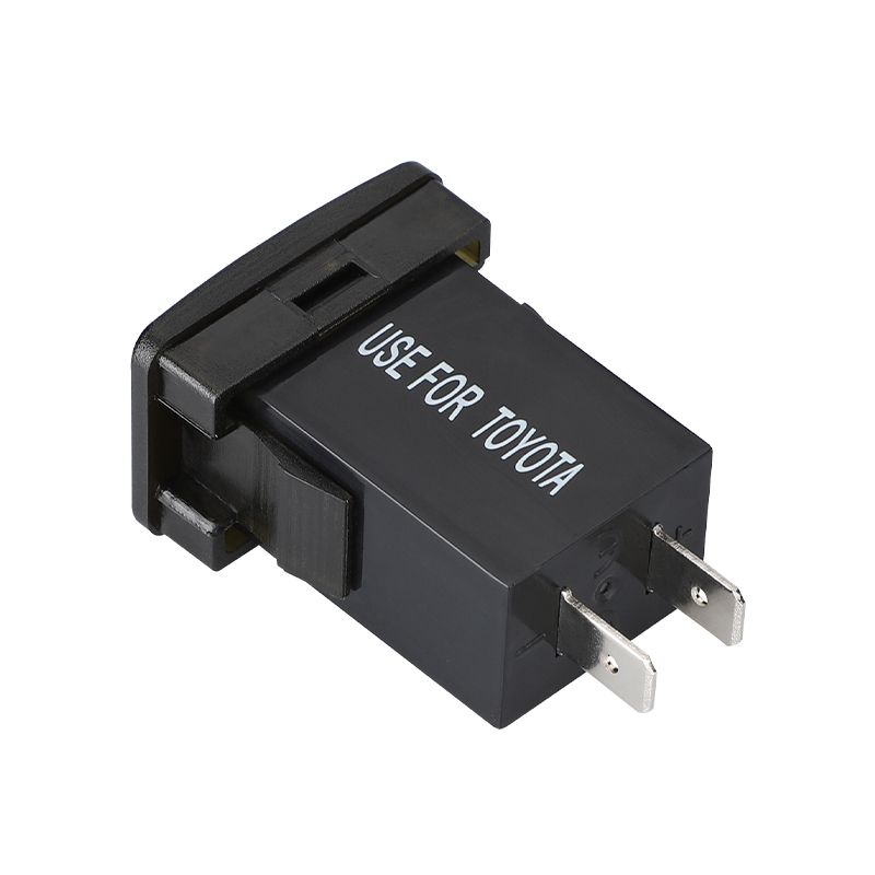 Car Charger Embedded Adapter Dual USB PD+QC3.0 Fast Charge for Toyota, Type C USB Car Slot Power Socket with LED Voltmeter Display, Compatible with 12/24V Cars