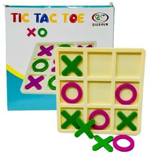 XO Tic Tac Toe Game Mini Chess Board Interaction Puzzle Cross-border Plastic Nine-Square Grid Children's Educational Toy Early Training Logic