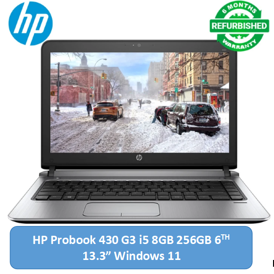 (i5+8GB+256GB)Refurbished Hp Probook 430 G3 Laptop i5 6th 8GB RAM 256GB SSD ROM 13.3" Windows 11 Notebook Bluetooth Webcam refurbished hp laptops