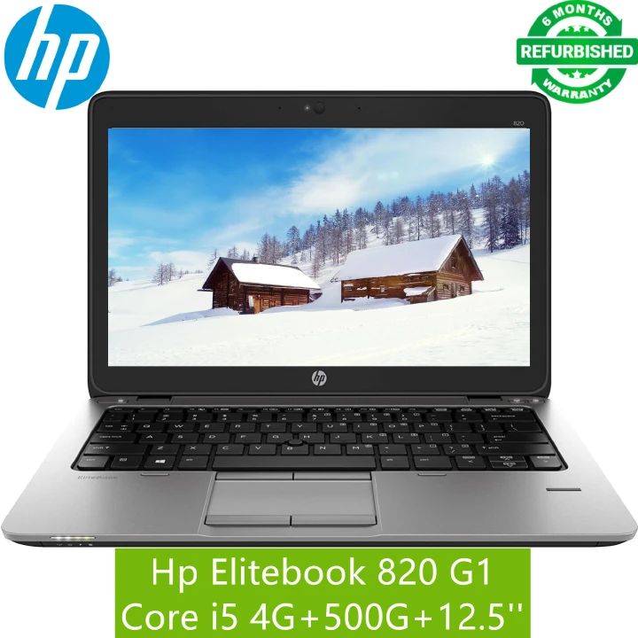 Refurbished Hp Elitebook 820 G2 Laptop - Intel Core i5 4th- 4GB Ram 500GB SSD Rom - 12.5 Inch Notebook