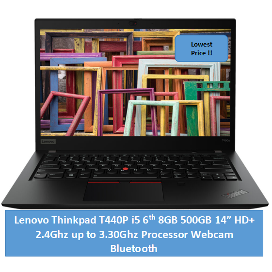 Refurbished Laptop Lenovo Thinkpad T440P Core i5 6th 8GB+500GB+14" Windows 11 13.3" FHD Display Bluetooth Webcam WiFi Intel Graphics 6 Months Warranty laptops