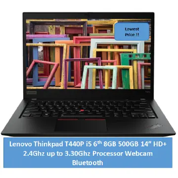 Lenovo Thinkpad T440P I5 8/500GB Refurbished
