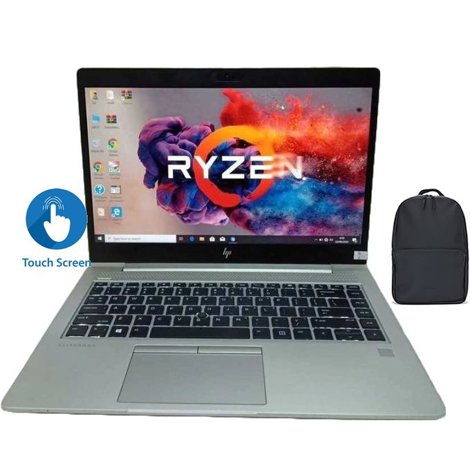 HP Refurbished Elitebook 745 G6 AMD Ryzen 5 Pro 3500U, 16GB RAM 512GB SSD, 2GB Radeon Graphics, 14" FHD 1080p Touchscreen Windows 11 Pro Laptop + Bag