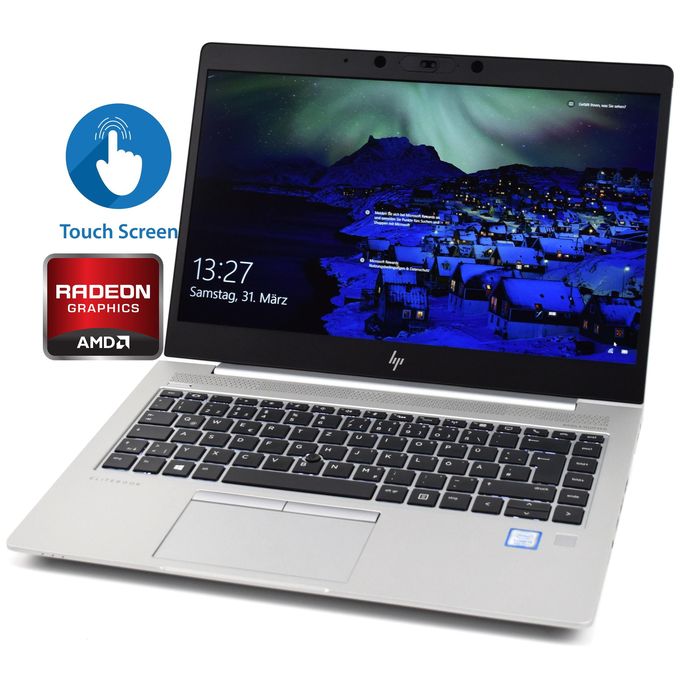 HP Refurbished Elitebook 745 G6 AMD Ryzen 5 Pro 3500U, 16GB RAM 512GB SSD, 2GB Radeon Graphics, 14" FHD 1080p Touchscreen Windows 11 Pro Laptop + Bag