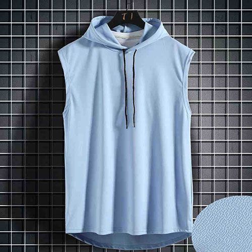 Summer Men Clothing Tank Tops Plus Size Sweatshirt Sleeveless Tops Hoodie Vest Workout Fitness Mens T Shirt Workout Hip Hop Vest